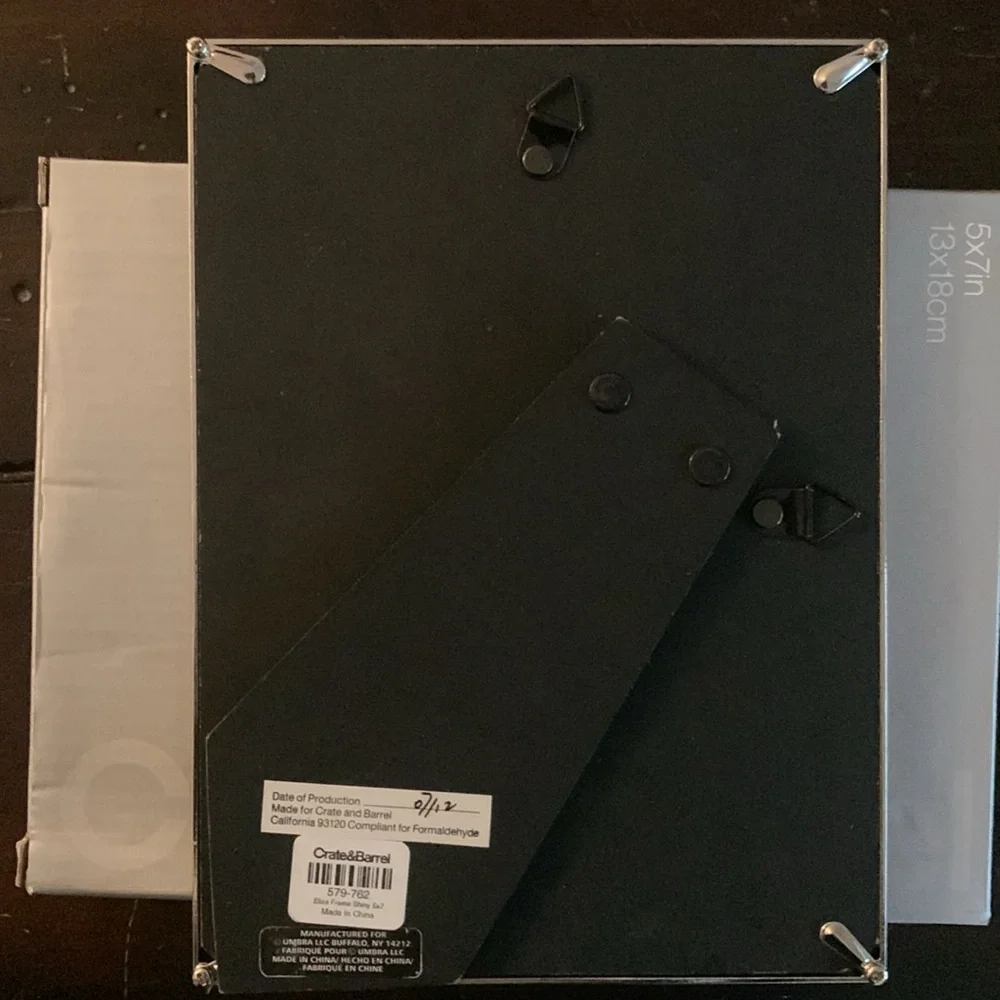 Crate & Barrel Silver Picture Frame - Picture 3 of 5